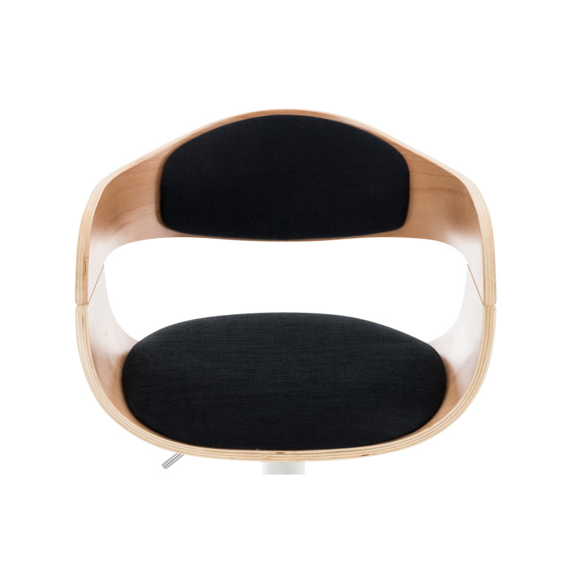 Tabouret de bar Kingston C tissu naturel/noir