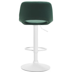 Tabouret de bar en velours Camden blanc vert
