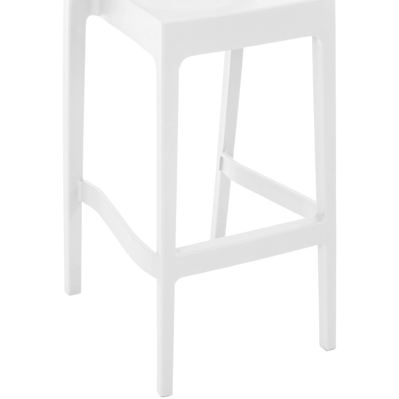 Ensemble de 2 tabourets de bar Maya blanc