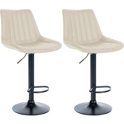 2er Set Barhocker Toni Kunstleder schwarz