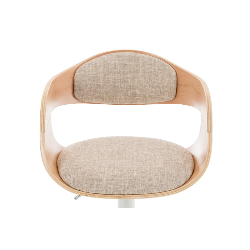 Tabouret de bar Kingston C en tissu nature/crème