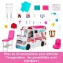 Barbie - Coffret Véhicule Médical avec ambulance et clinique - Poupée Mannequin - Barbie - HKT79 - POUPEE MANNEQUIN BARBIE