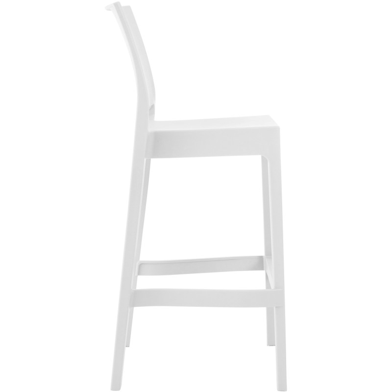 Ensemble de 2 tabourets de bar Maya blanc