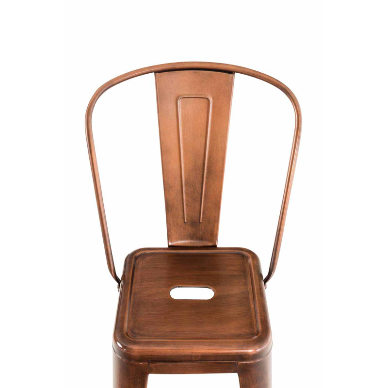 Lot de 2 tabourets de bar Aiden cuivre