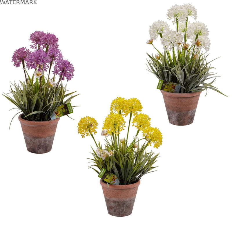 Plante décorative Ibergarden 20801 Liège Céramique Plastique 24 x 43 x 24 cm (8 Unités)