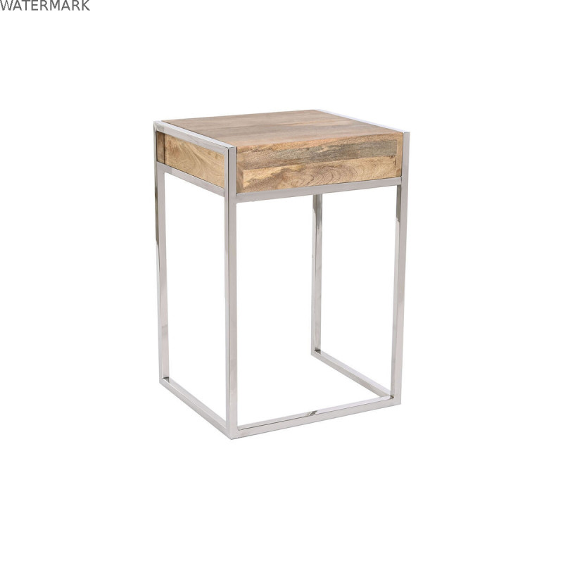 Jeu de 2 tables Home ESPRIT Marron Argenté Naturel Acier Bois de manguier 45,5 x 41 x 66,5 cm Jeu de 2 tables Home ESPRIT Marron Argenté Naturel Acier Bois de manguier 45,5 x 41 x 66,5 cm