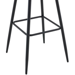 Tabouret de bar en tissu Dartford gris foncé