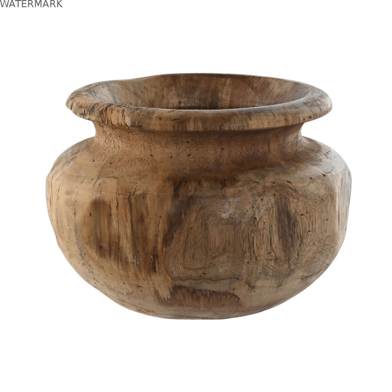 Vase Home ESPRIT Naturel Brun foncé Teck 30 x 30 x 20 cm