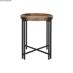 Petite Table d'Appoint Home ESPRIT Bois Métal 50 x 50 x 60 cm