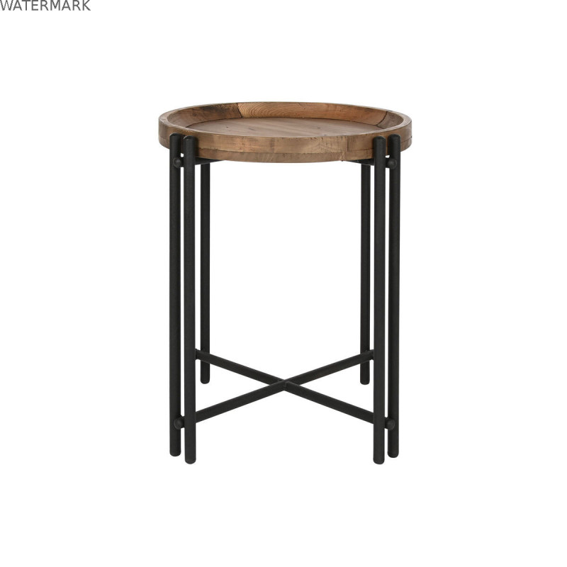 Petite Table d'Appoint Home ESPRIT Bois Métal 50 x 50 x 60 cm