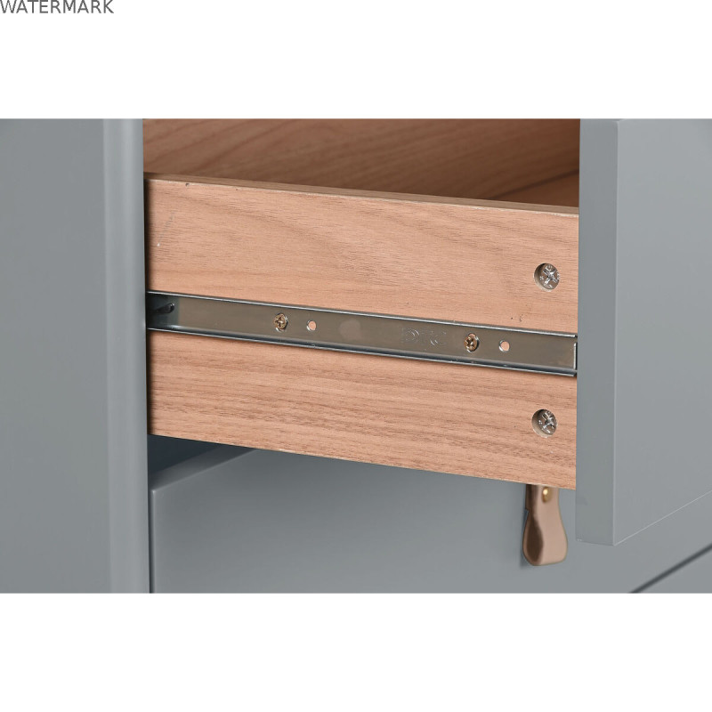 Caisson à Tiroirs Home ESPRIT Bleu Gris polypropylène Bois MDF 80 x 40 x 117 cm