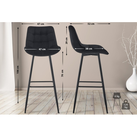 Barhocker Dartford Samt