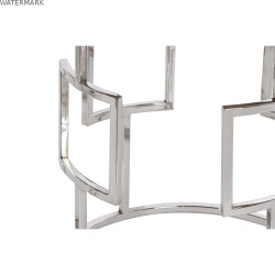 Jeu de 3 tables Home ESPRIT Marron Argenté Naturel Acier Bois de manguier 49,5 x 49,5 x 62 cm