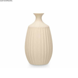 Vase Beige Céramique 21 x 39 x 21 cm (2 Unités) Rayures