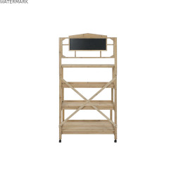 Étagère Home ESPRIT Noir Ardoise Bois d'épicéa 98 x 68 x 192 cm