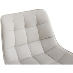 Tabouret de bar en velours Dartford gris