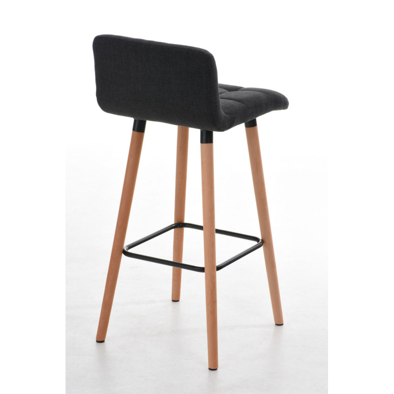 Lot de 2 tabourets de bar Lincoln en tissu natura gris foncé