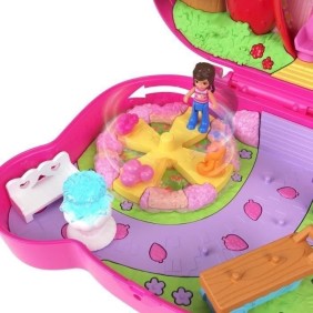 COFFRET OURSON FRAISE - POLLY POCKET - HRD35 - MINI POUPEE POLLY POCKET COFFRET COMPACT