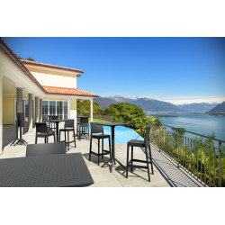 Lot de 2 tabourets de bar Maya noir