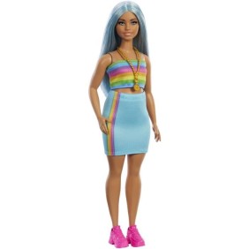 Barbie - Barbie Fashionistas - Poupée cheveux bleus 65eme anniversaire