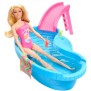 Barbie - Poupée et accessoires - Coffret poupée blonde avec piscine