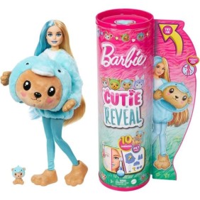 Barbie - Cutie Reveal - Poupée sur le theme des costumes, ourson dauphin