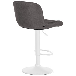 Lot de 2 tabourets de bar Solon en tissu blanc