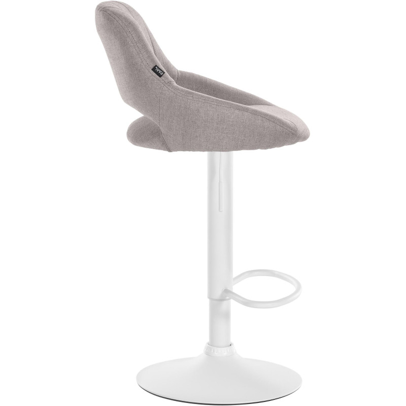 Ensemble de 2 tabourets de bar Milet en tissu W gris