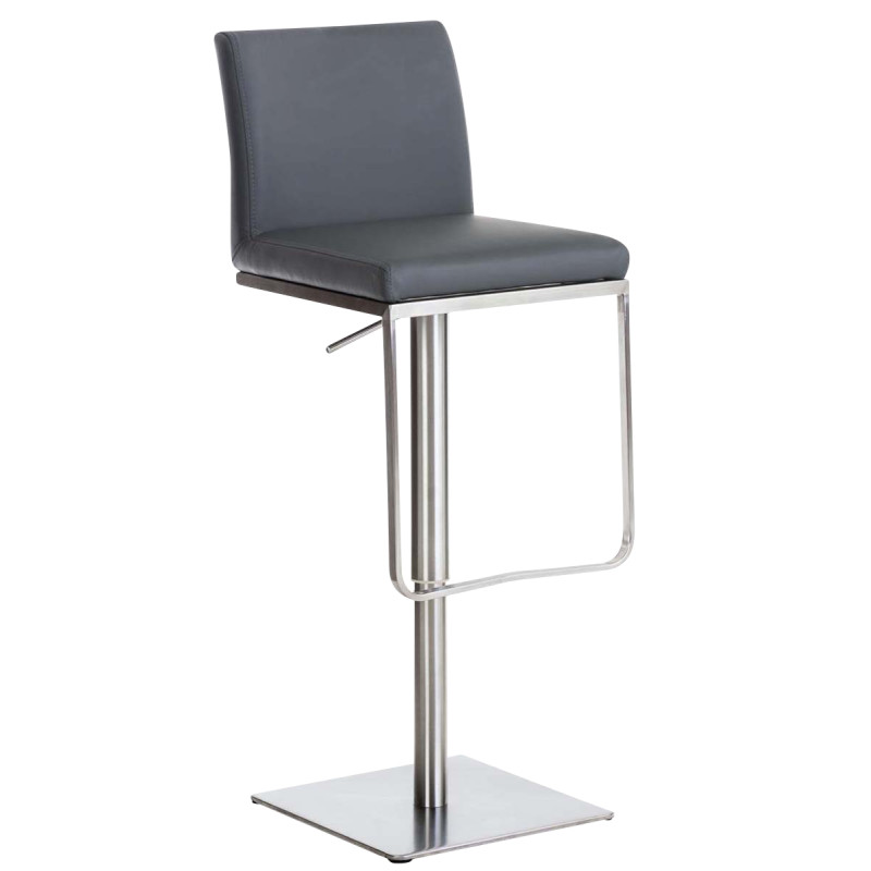 Tabouret de bar Panama E en similicuir gris