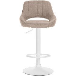 Ensemble de 2 tabourets de bar Milet en tissu W taupe