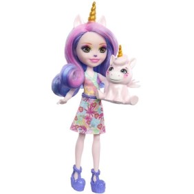 ENCHANTIMALS Sunshine Beach, Ulia Licorne et Son Animal de Compagnie Pacifica - HRX84