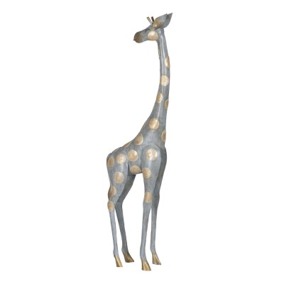 Figurine Décorative Gris Doré Girafe 27 x 12 x 100 cm