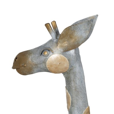 Figurine Décorative Gris Doré Girafe 27 x 12 x 100 cm