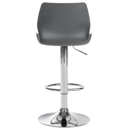 Lot de 2 tabourets de bar Gilbert, en plastique gris