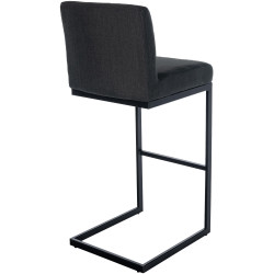 Tabouret de bar Hopewell tissu B gris foncé