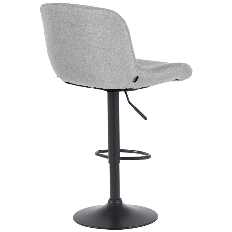 Lot de 2 tabourets de bar Solon en tissu noir