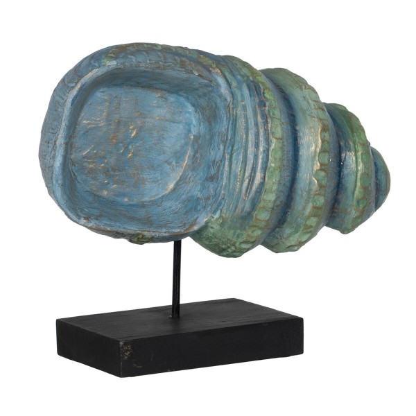 Figurine Décorative Bleu Marron Vert Conque 38 x 20 x 33 cm