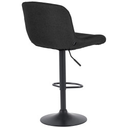 Lot de 2 tabourets de bar Solon en tissu noir