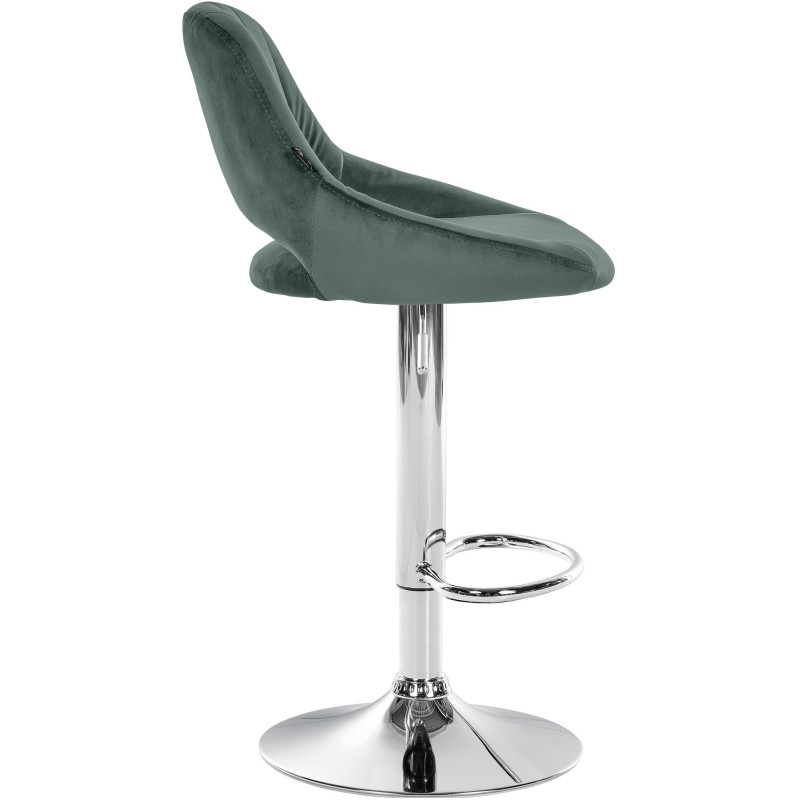 Ensemble de 2 tabourets de bar Milet en velours C vert