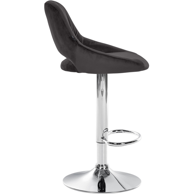 Ensemble de 2 tabourets de bar Milet en velours C noir