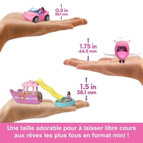 BARBIE Mini Barbieland mini véhicule de reve + une minie barbie - modele aléatoire