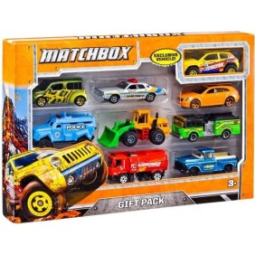 Coffret de 9 petites voitures Matchbox - Modele aléatoire - Des 3 ans - Multicolore