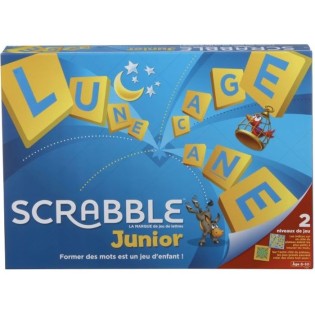 Mattel Games - Scrabble Junior - Jeu de société et de lettres - 2 a 4 joueurs - Des 6 ans