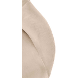 Ensemble de 2 tabourets de bar Milet en velours W crème