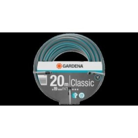 GARDENA Tuyau d'arrosage Classic – Longueur 20m – Ш19mm – Haute résistance pression 22 bar maximum – Garantie 12 ans (18022-20)