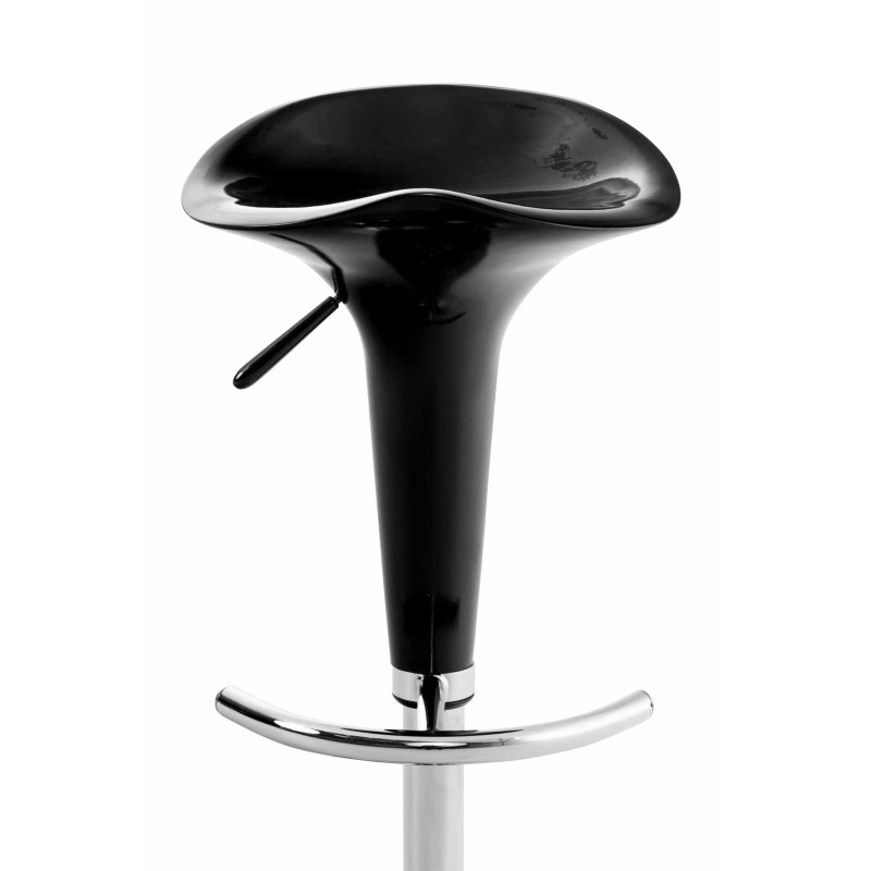 Tabouret de bar en forme de selle noir
