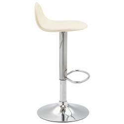 Lot de 2 tabourets de bar Lana V2 chromés crème
