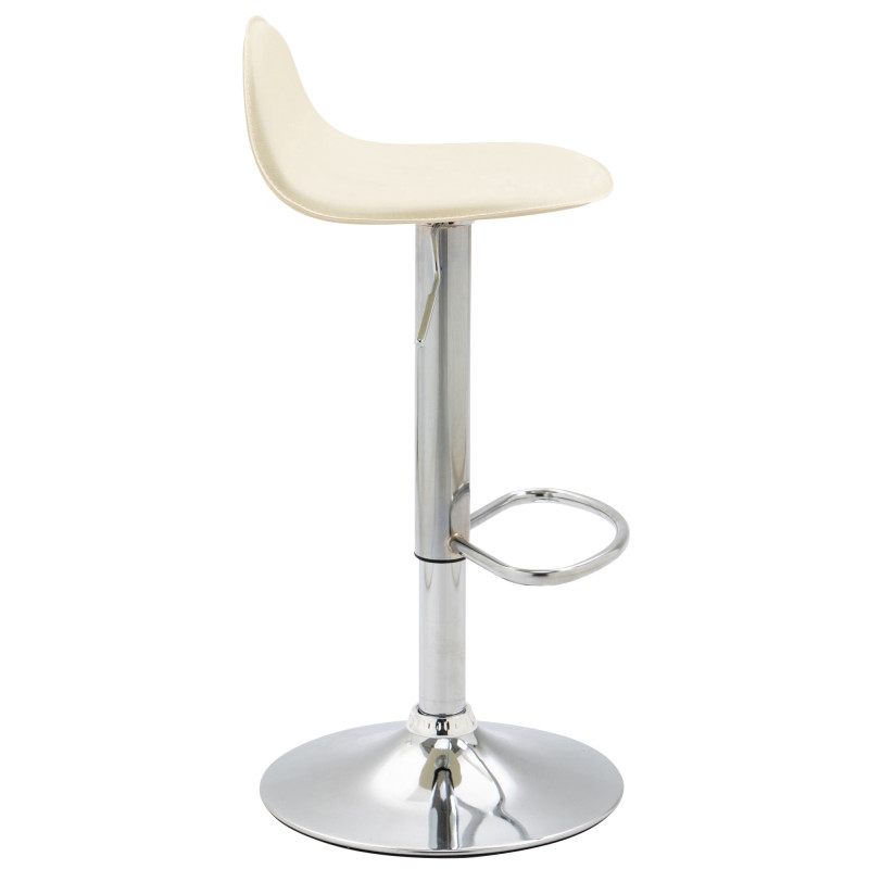 Lot de 2 tabourets de bar Lana V2 chromés crème