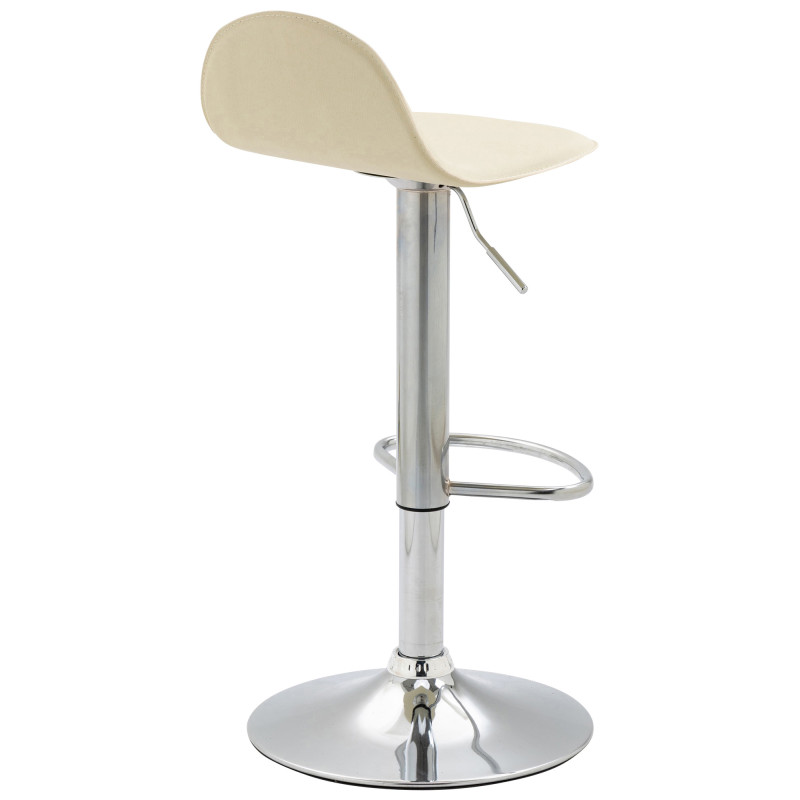 Lot de 2 tabourets de bar Lana V2 chromés crème