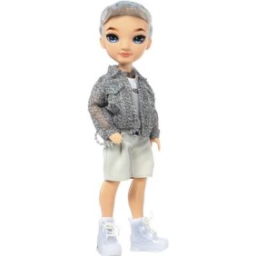 Rainbow High S23 Fashion Doll - Poupée 27 cm Aiden Russel (Amethyste) - 1 tenue, 1 paire de chaussures et des accessoires